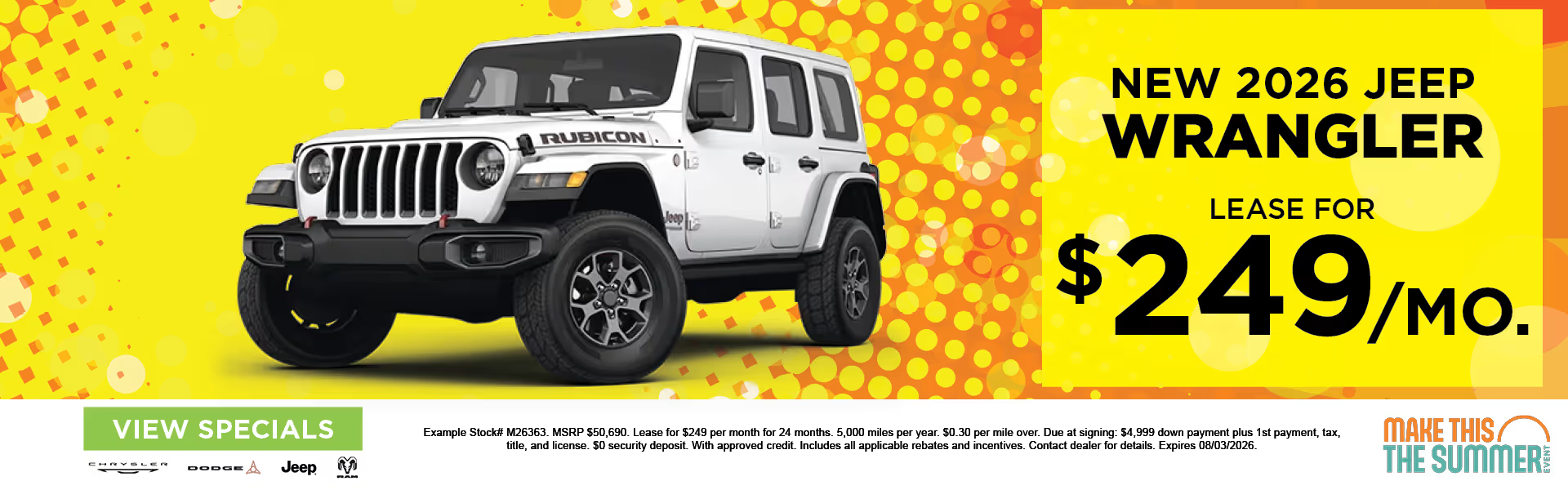 New 2026 Jeep Wrangler - Lease for $249/mo